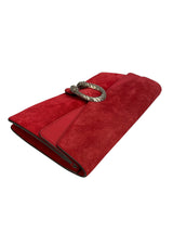 Gucci Red Suede Dionysus Large Clutch