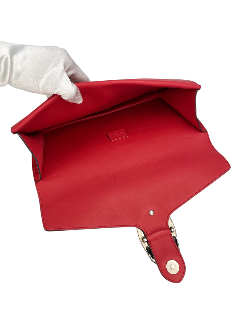 Gucci Red Suede Dionysus Large Clutch