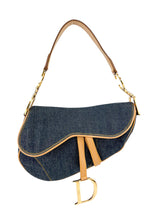 Dior Vintage Denim Saddle Bag