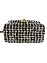 Chanel Mini Square Tweed Houndstooth Flap Classic
