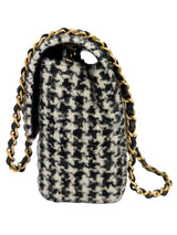 Chanel Mini Square Tweed Houndstooth Flap Classic