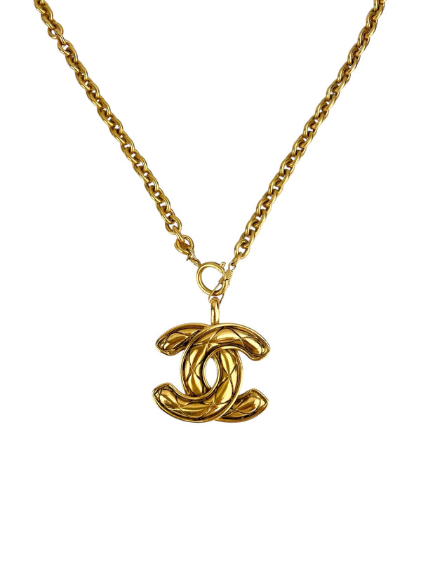 Chanel Vintage 24k Gold XL CC Chain Necklace