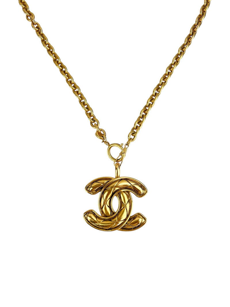 Chanel Vintage 24k Gold XL CC Chain Necklace