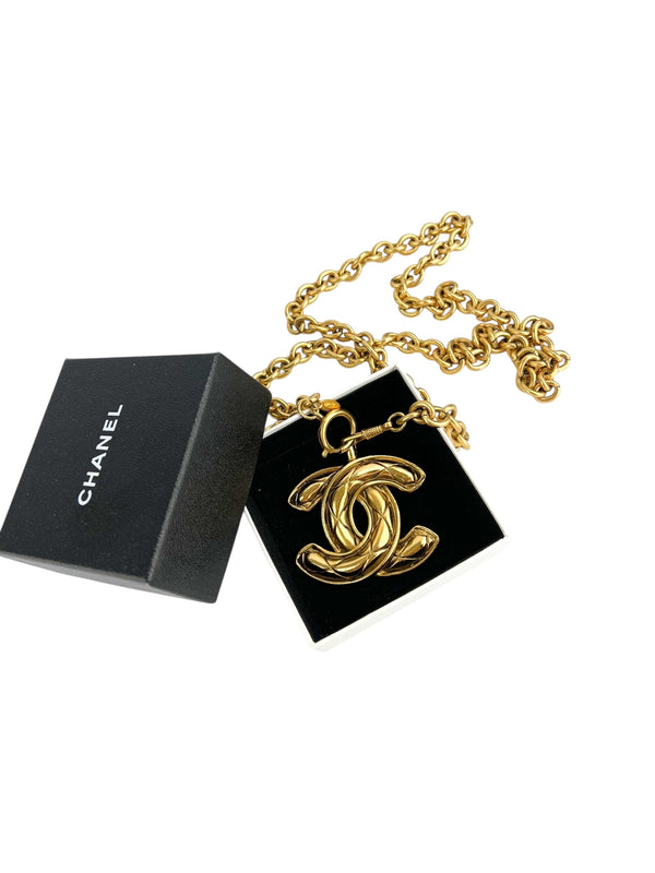 Chanel Vintage 24k Gold XL CC Chain Necklace