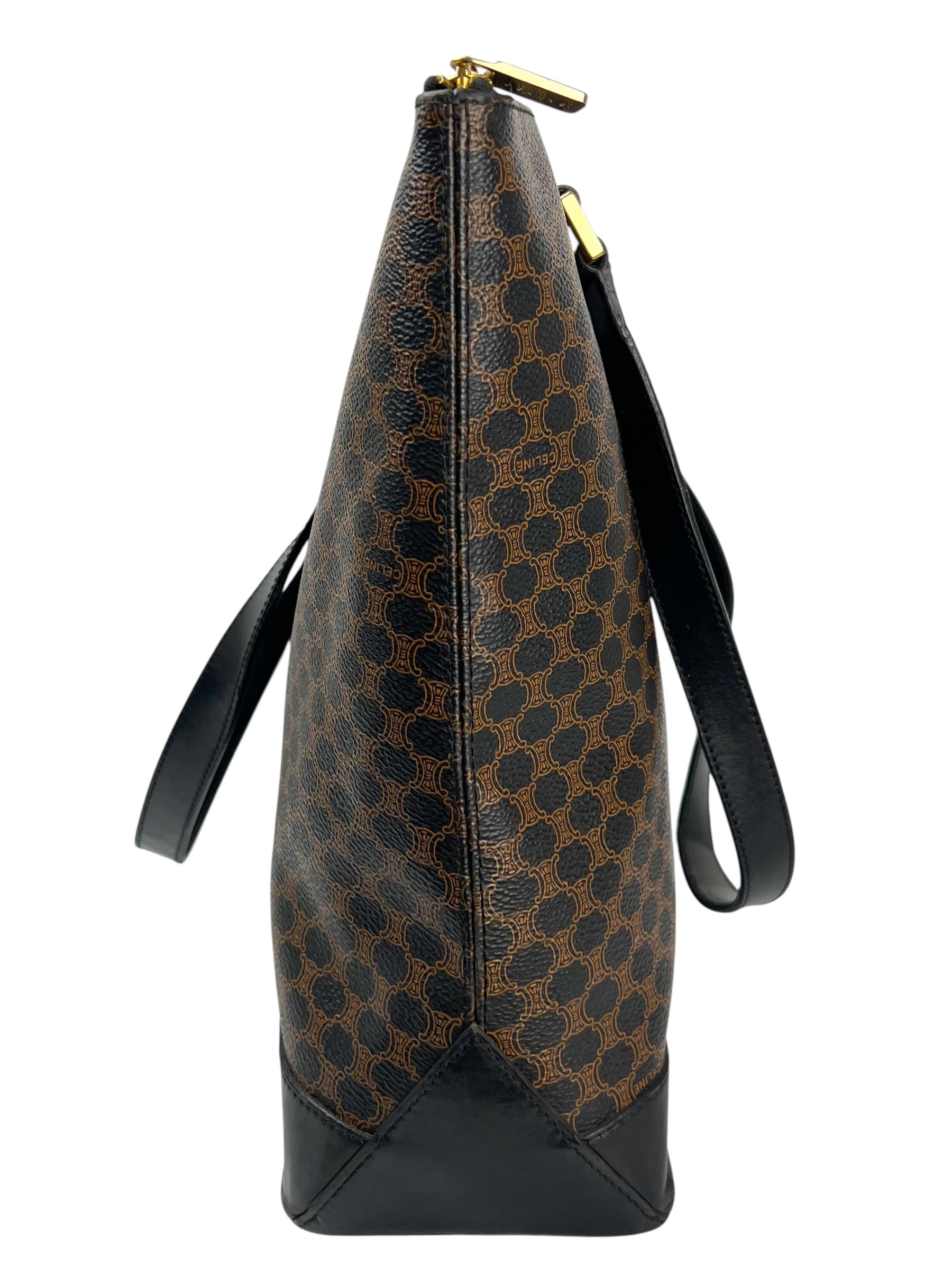 celine-vintage-black-macadam-zip-tote-3