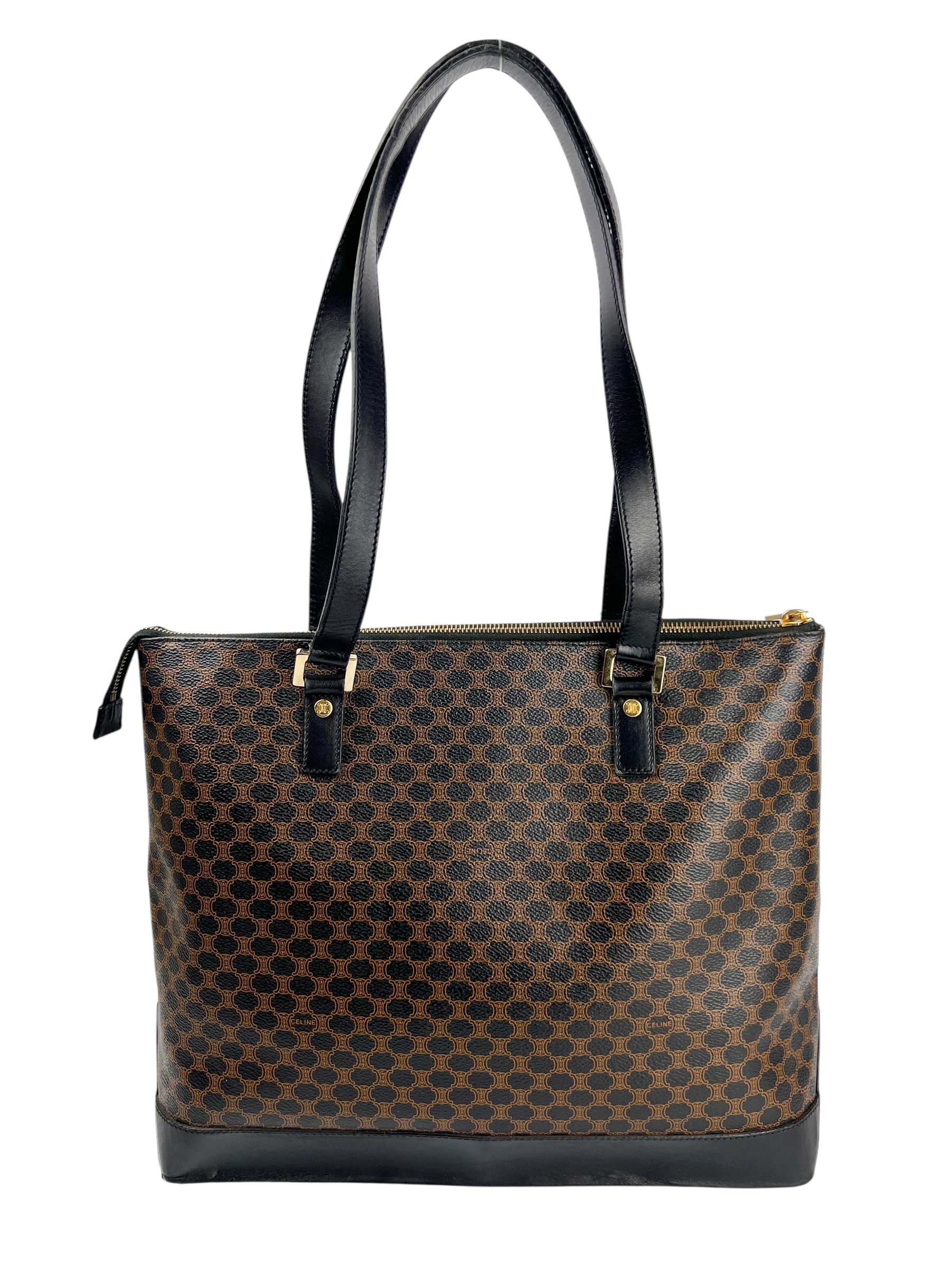 celine-vintage-black-macadam-zip-tote-4