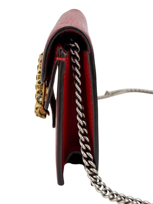 Gucci Red Leather Dionysus Super Mini (FULL SET)