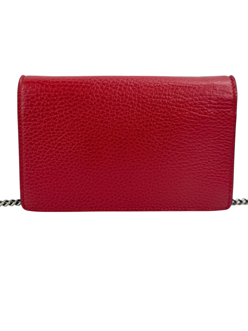 Gucci Red Leather Dionysus Super Mini (FULL SET)