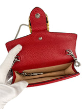 Gucci Red Leather Dionysus Super Mini (FULL SET)