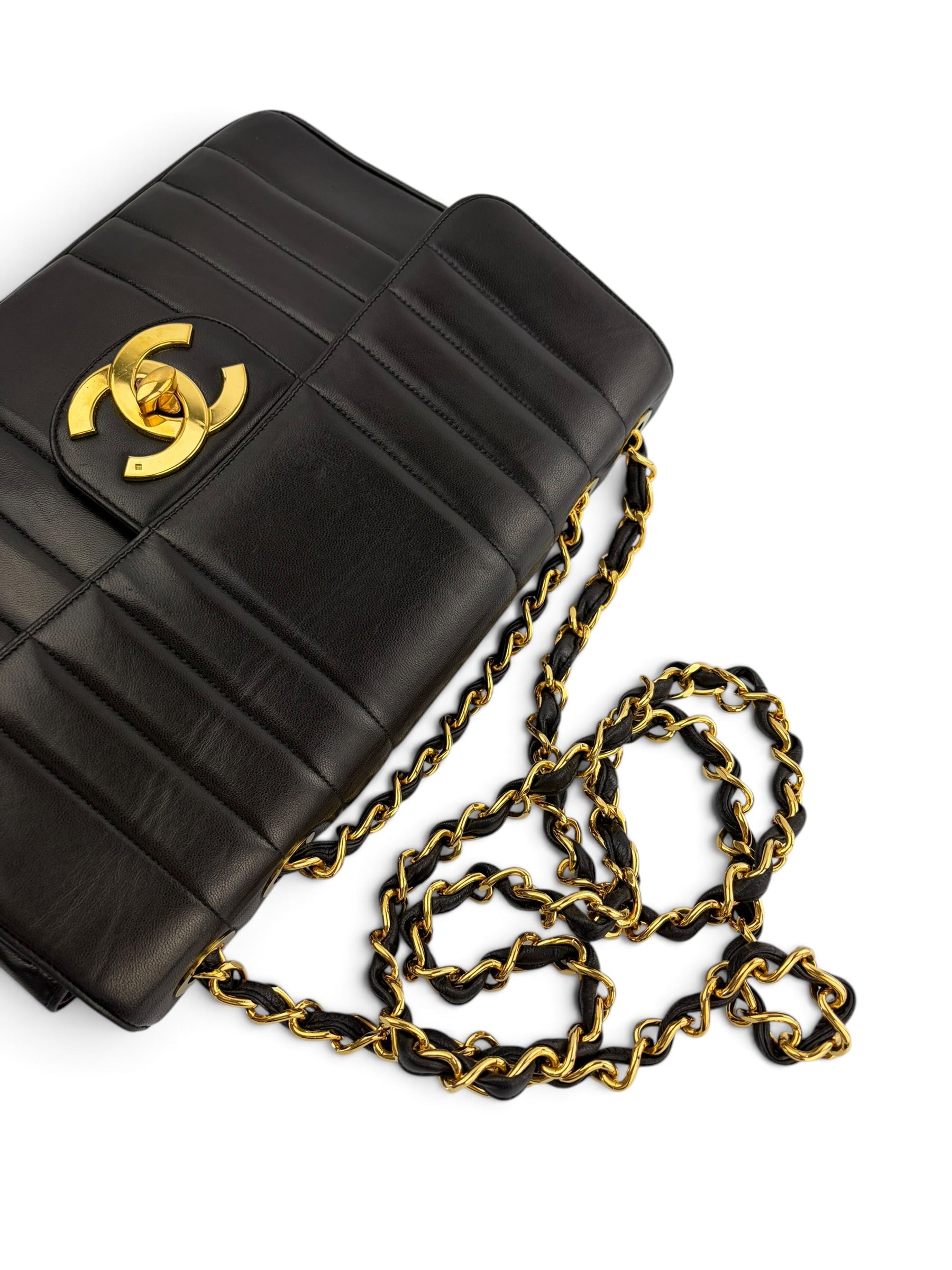 chanel-vintage-vertical-black-lambskin-maxi-flap-5
