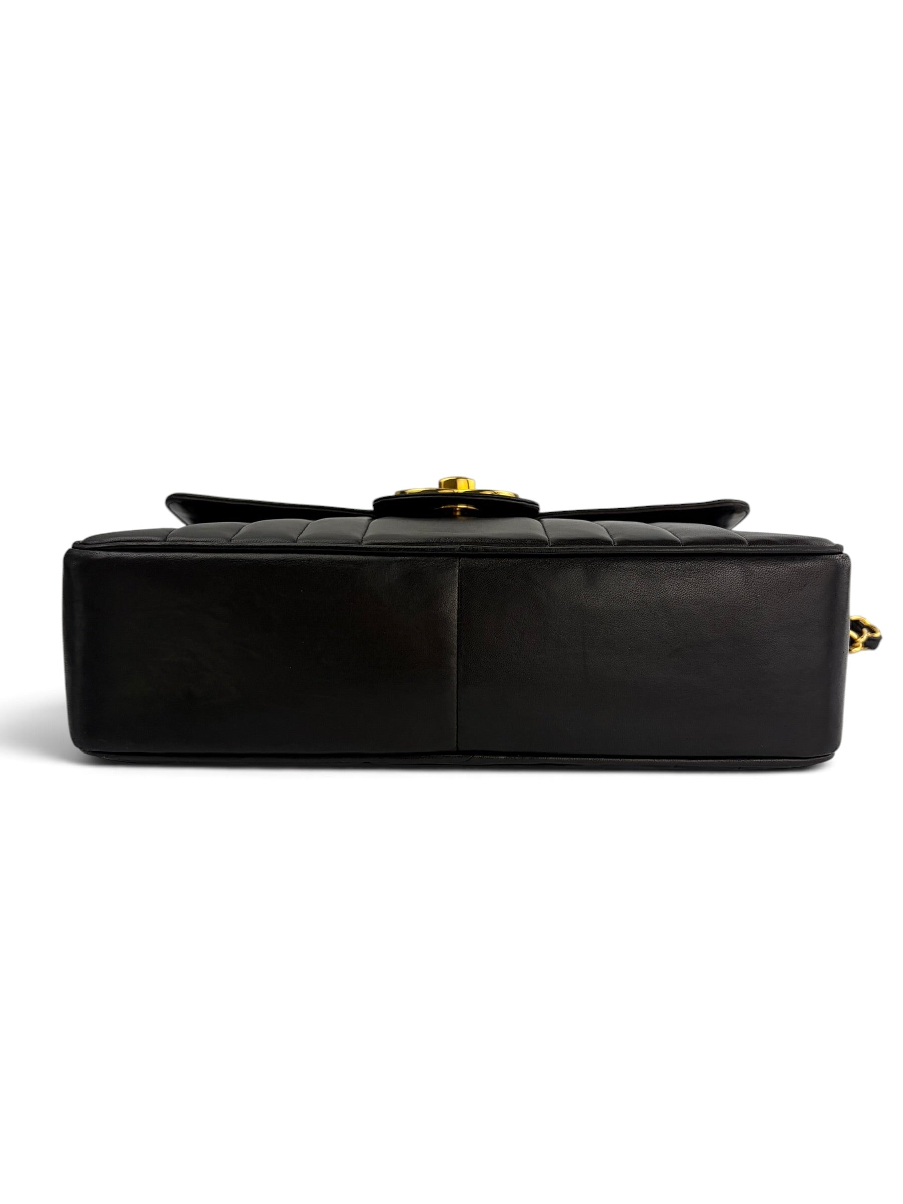 chanel-vintage-vertical-black-lambskin-maxi-flap-7