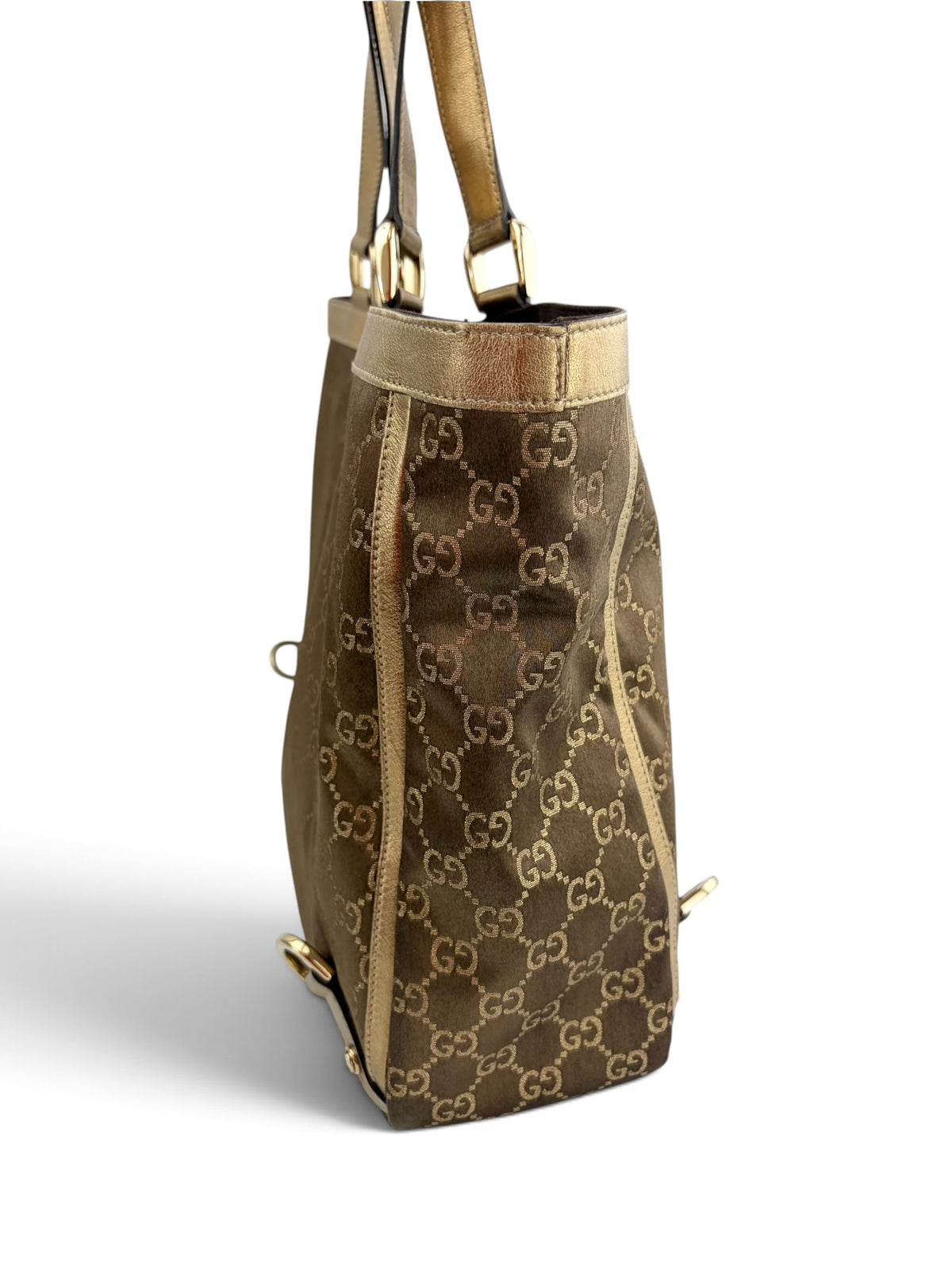gucci-vintage-gold-metallic-leather-and-brown-canvas-abbey-tote-1