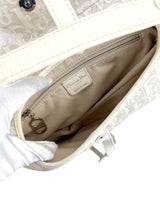 Christian Dior Vintage Cream Saddle Handbag
