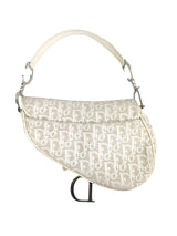 Christian Dior Vintage Cream Saddle Handbag