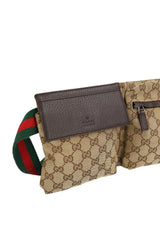 Gucci Vintage Monogram Bum Bag Heritage Stripe