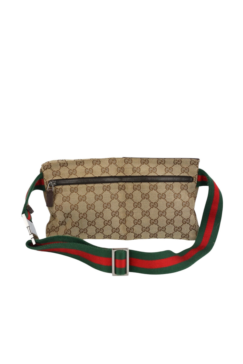 Gucci Vintage Monogram Bum Bag Heritage Stripe
