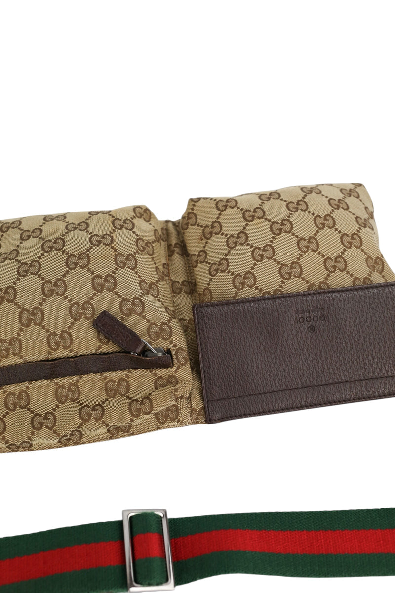 Gucci Vintage Monogram Bum Bag Heritage Stripe