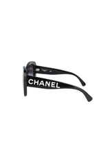 Chanel Black Square Sunglasses (FULL SET)