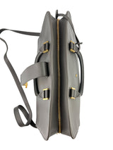 Saint Laurent Grey Leather Medium Cabas Tote w/ Strap