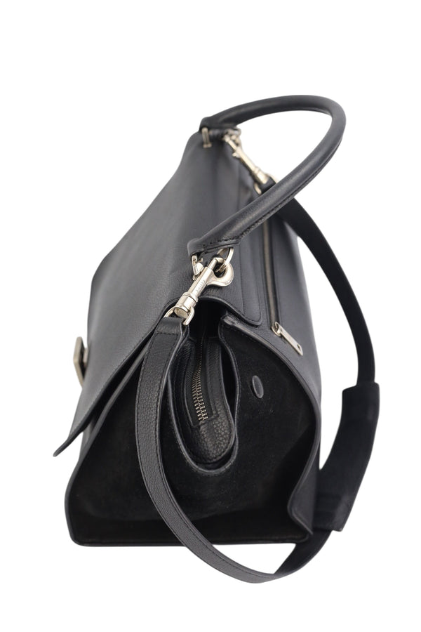 Celine Black Leather Trapeze Bag