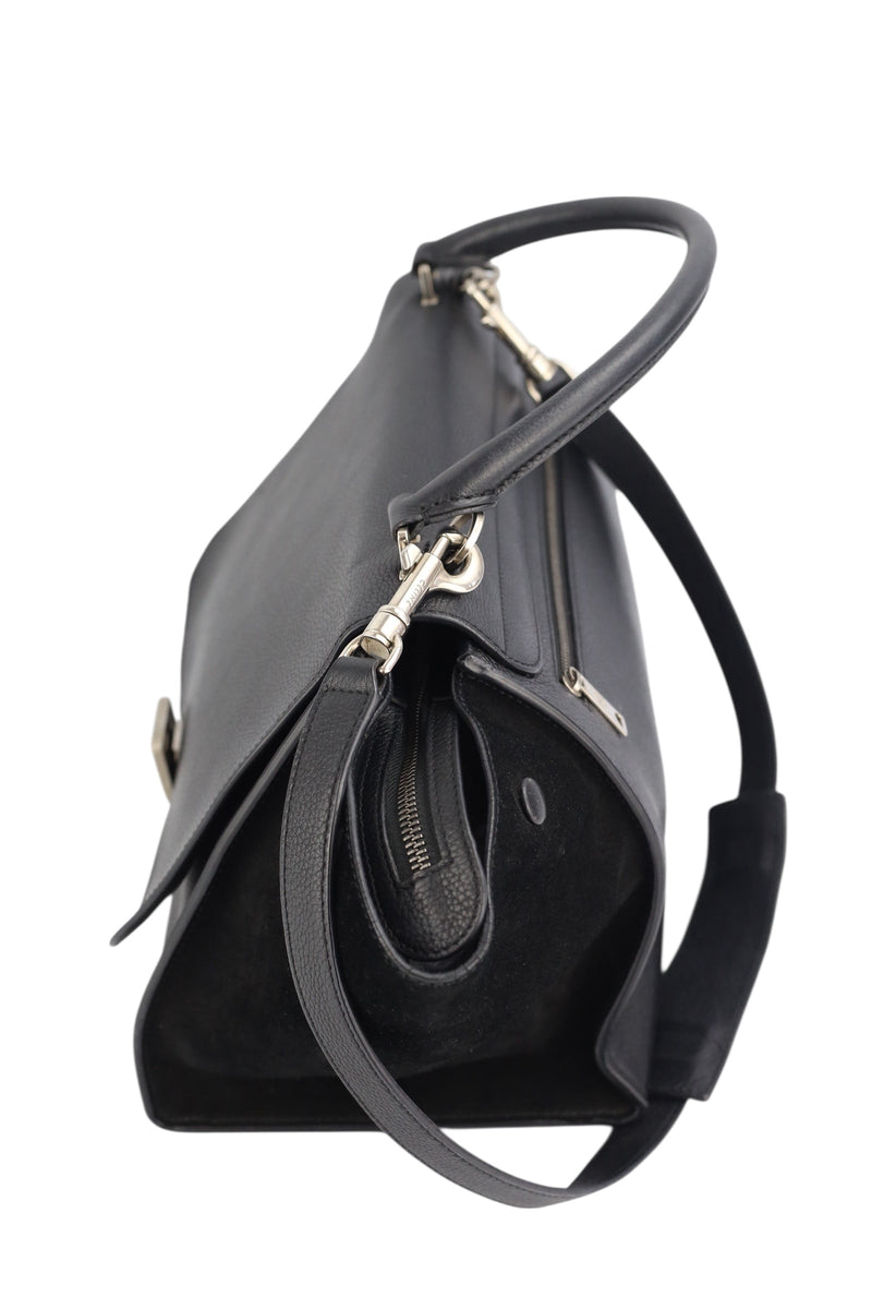 Celine Black Leather Trapeze Bag