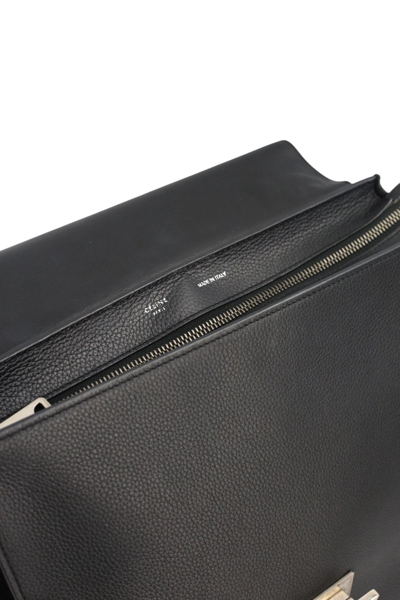 Celine Black Leather Trapeze Bag
