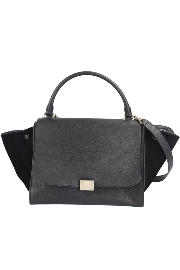 Celine Black Leather Trapeze Bag