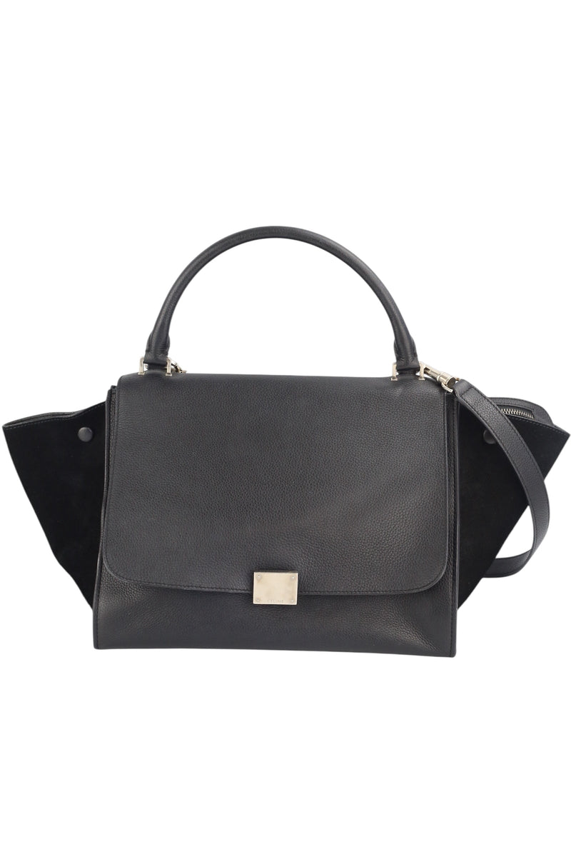 Celine Black Leather Trapeze Bag