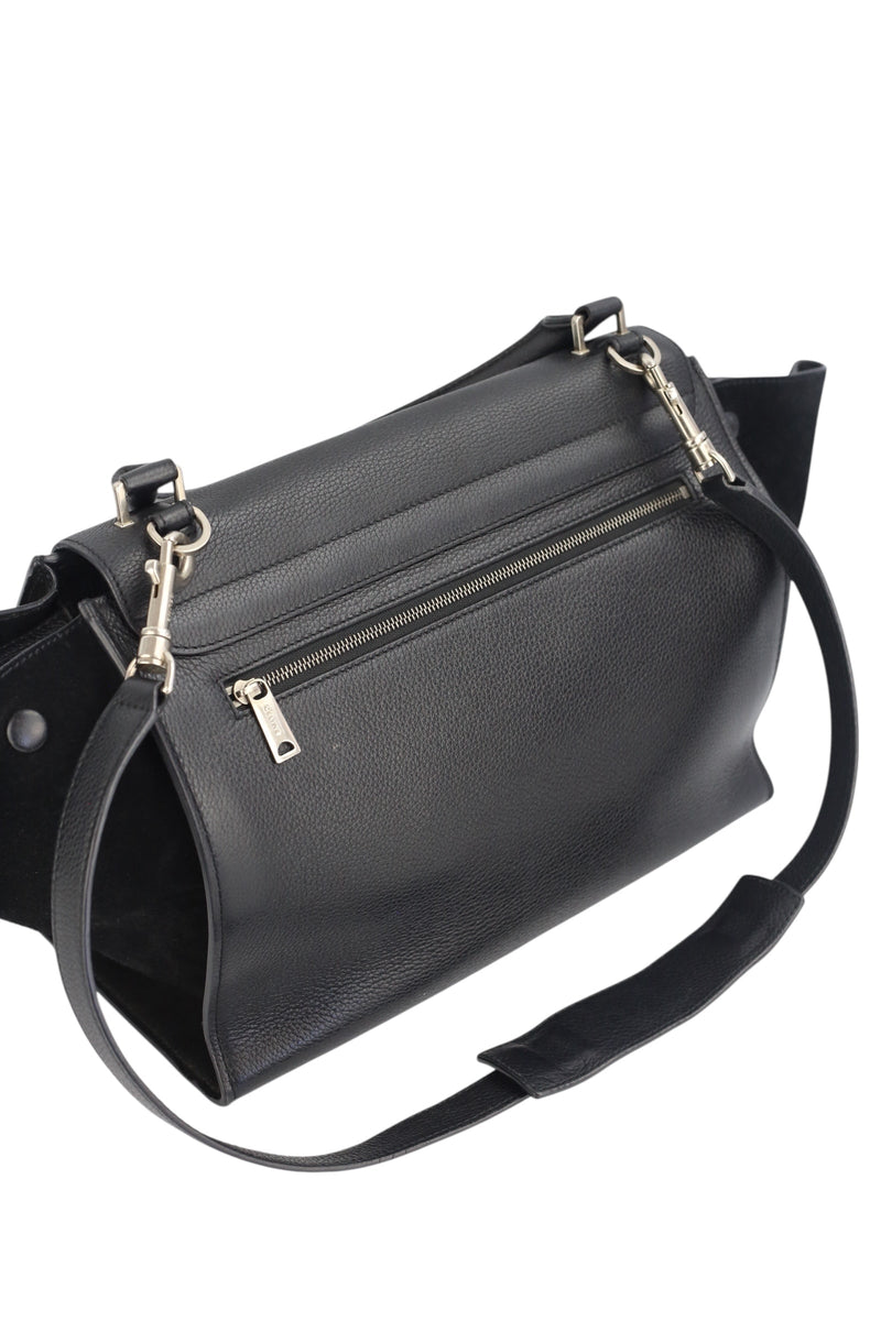 Celine Black Leather Trapeze Bag
