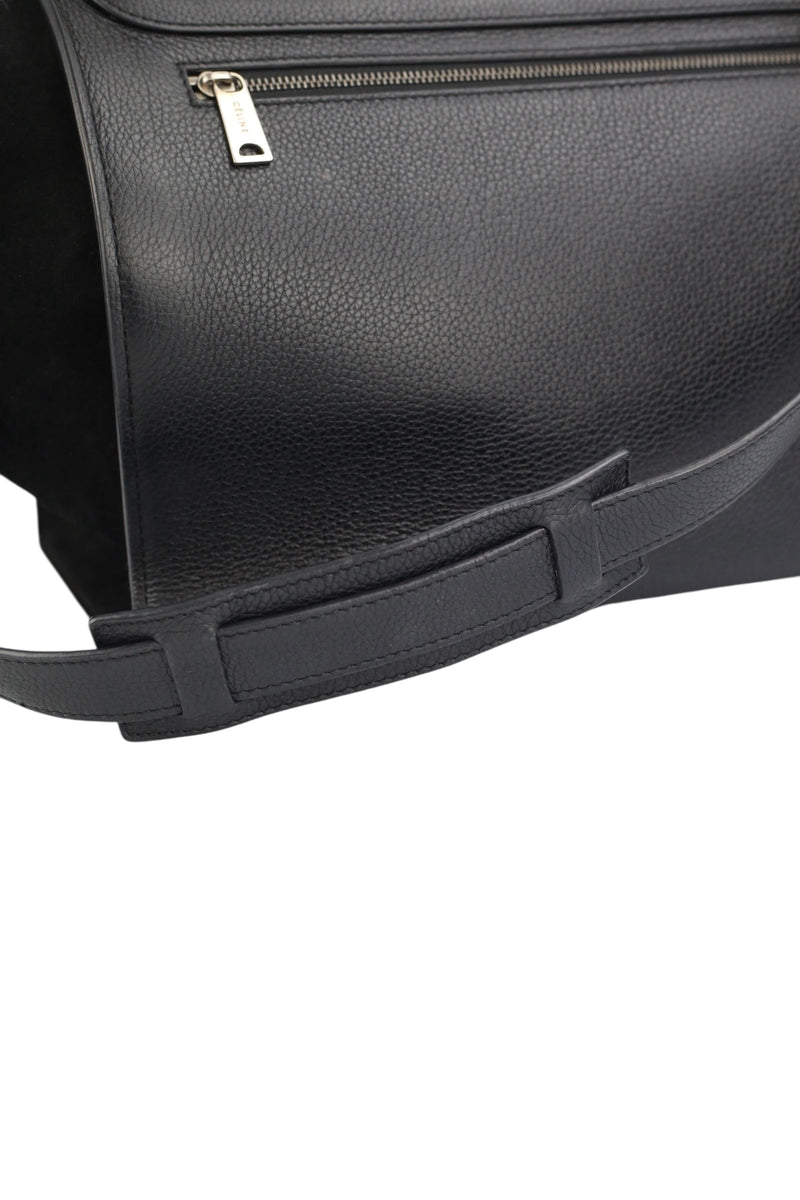 Celine Black Leather Trapeze Bag