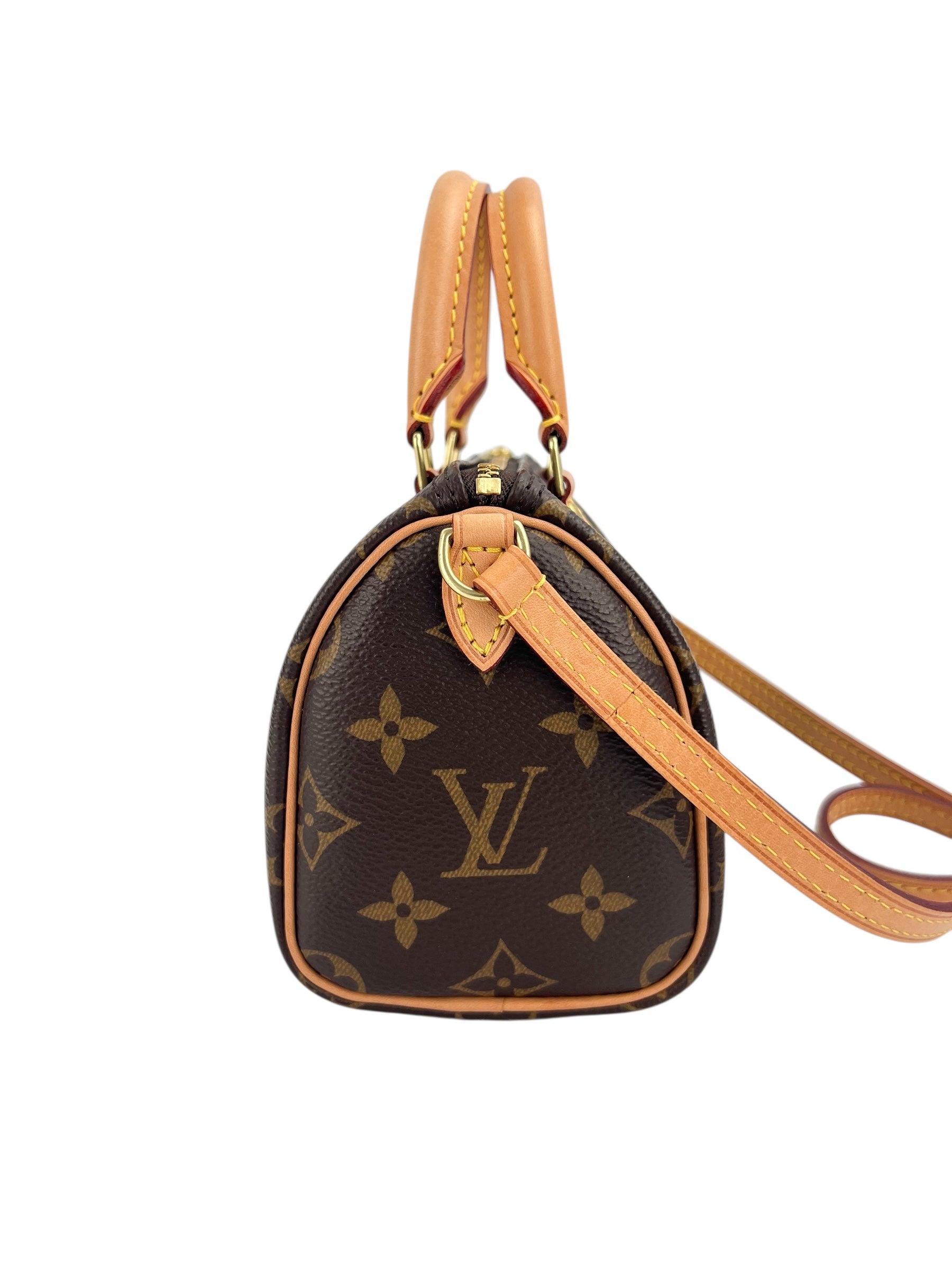 Louis Vuitton Monogram Nano Speedy (Full Set)