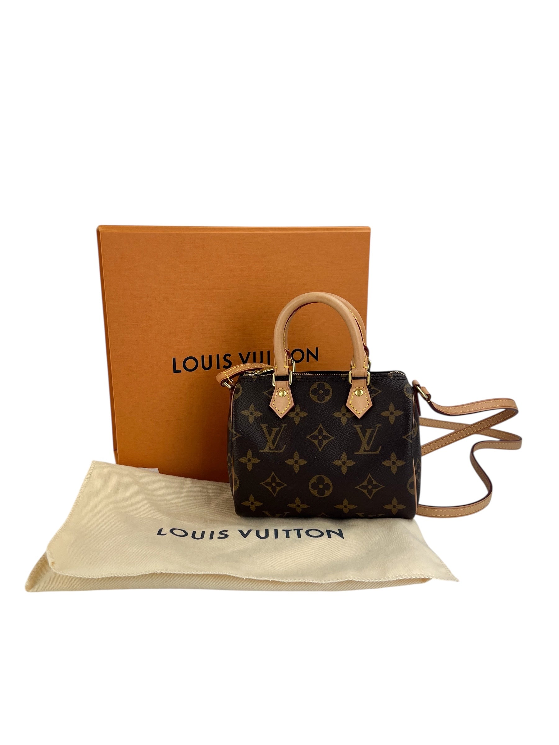 Louis Vuitton Monogram Nano Speedy (Full Set)
