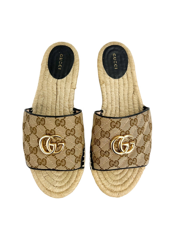 Gucci Marmont Monogram Espadrilles Size 42 W/ Box