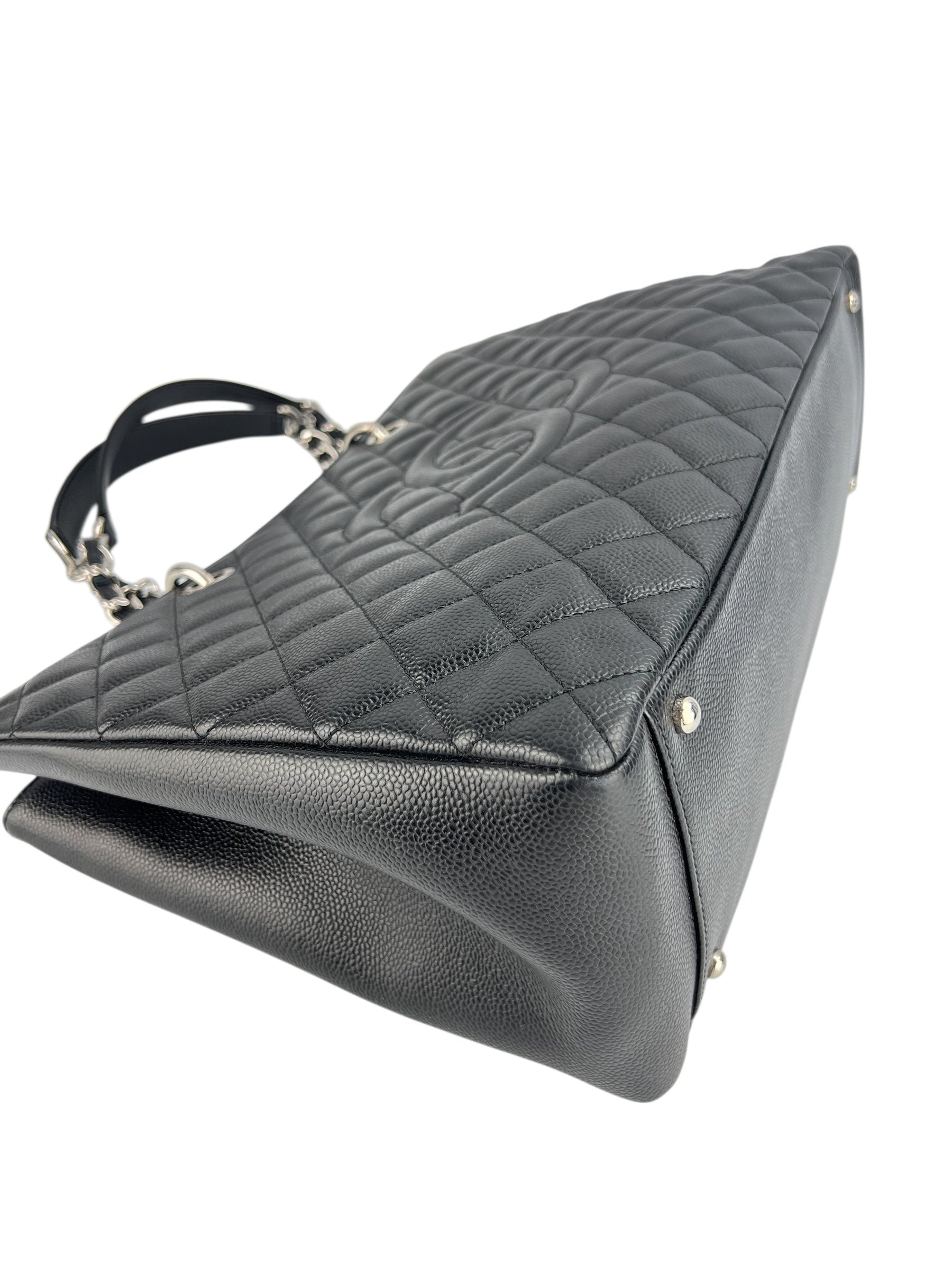 Chanel Black Caviar XL Grand Shopping Tote (FULL SET)