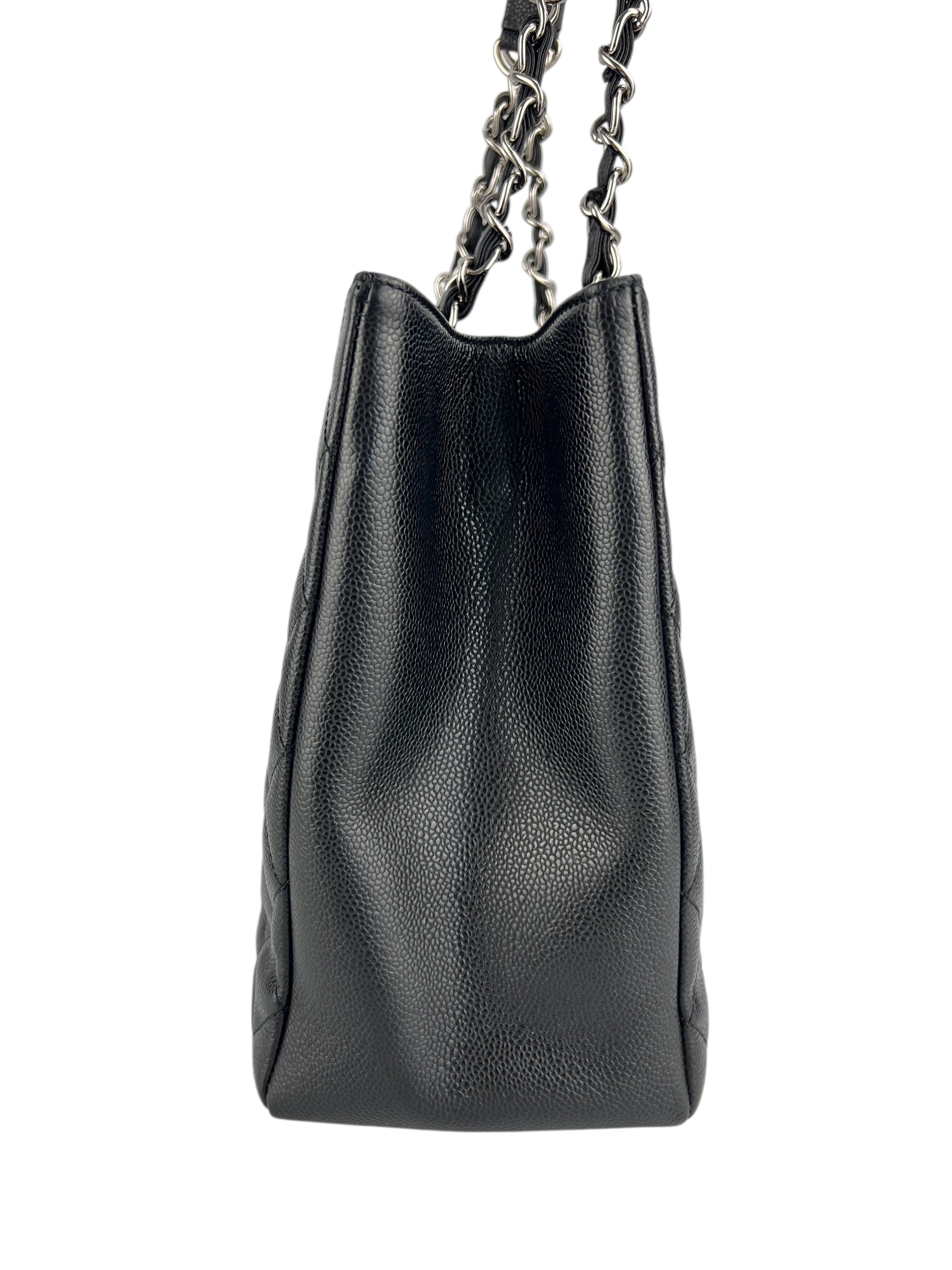 Chanel Black Caviar XL Grand Shopping Tote (FULL SET)