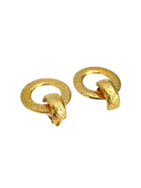 Chanel Vintage Gold Plated Huggie Earrings
