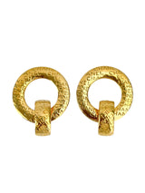 Chanel Vintage Gold Plated Huggie Earrings