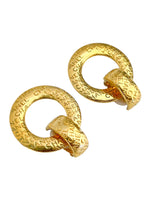 Chanel Vintage Gold Plated Huggie Earrings