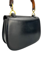 Gucci Black Vintage Bamboo Convertible Top Handle