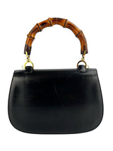 Gucci Black Vintage Bamboo Convertible Top Handle