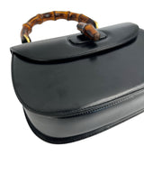 Gucci Black Vintage Bamboo Convertible Top Handle