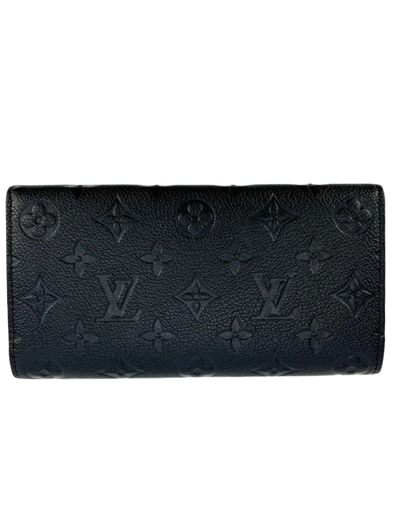 Louis Vuitton Black Empreinte Emilie Wallet