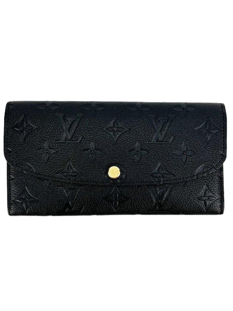 Louis Vuitton Black Empreinte Emilie Wallet