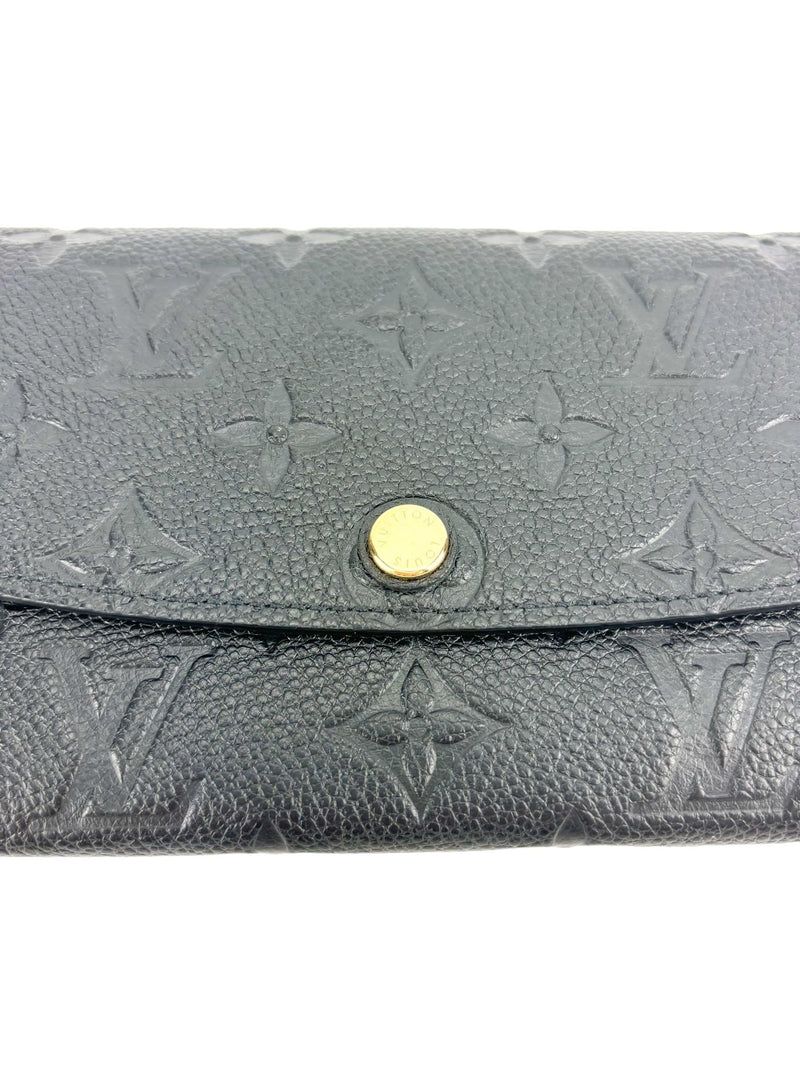 Louis Vuitton Black Empreinte Emilie Wallet