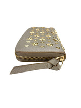 Jimmy Choo Pippa Taupe Leather Wallet