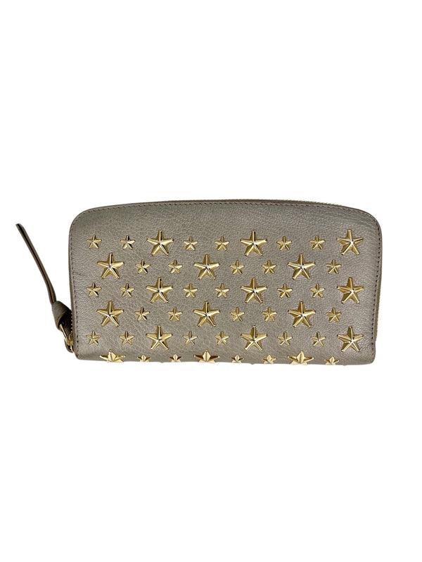 Jimmy Choo Pippa Taupe Leather Wallet