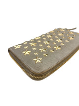 Jimmy Choo Pippa Taupe Leather Wallet