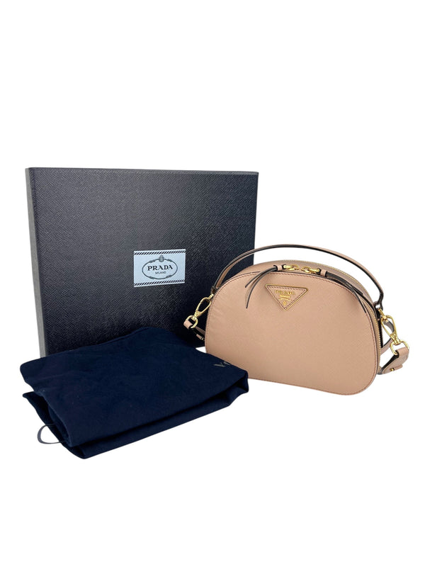 Prada Beige Saffiano Leather 2 Way (FULL SET)