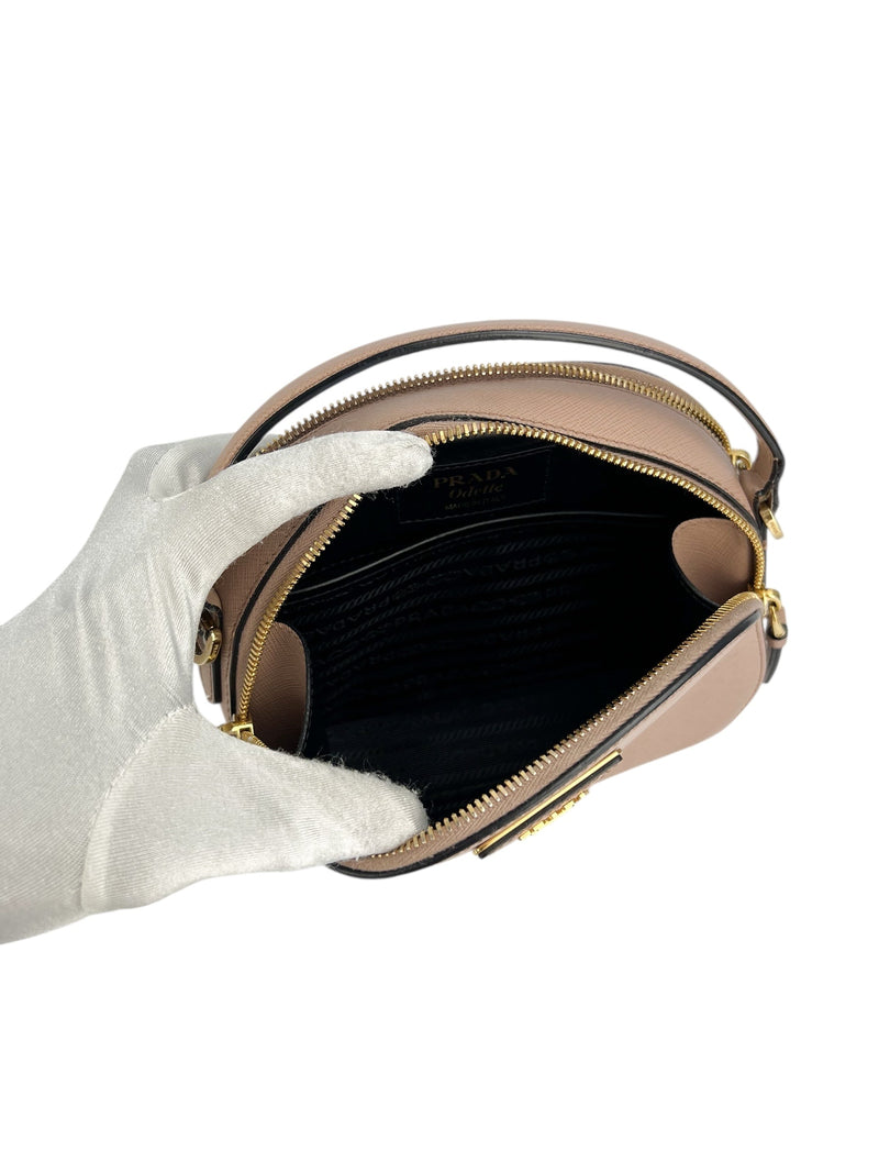 Prada Beige Saffiano Leather 2 Way (FULL SET)