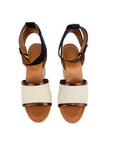 Celine Platform Canvas Wedges Size 36